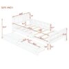 Twin Size Platform Bed With Guardrails On Both Sides And 2 Storage Drawers - Gray - Image 10