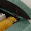 Ottoman Oval Storage Bench, 3D Lamb Fleece Bench With Large Storage Space For The Living Room, Entryway And Bedroom - Green - Image 7