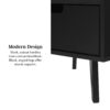 Modern 1 Drawer Nightstand With Open Cubby - Black - Image 3