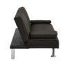 Contemporary Sofa Bed With Armrest 2 Holders - Dark Brown - Image 7