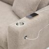Oversized Sectional L Shaped Cloud Couch With USB Charging Port Cup Holder Deep And Wide Seat Sofa With Chaise Comfy - Khaki - Image 9
