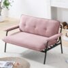 Modern Sofa With Metal Frame For Versatile Scenarios In Small Spaces - Pink - Image 5