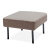 Modern 3 Seater L Shaped Polyester Fabric Sofa With Ottoman, Upholstered For Small Spaces - Beige - Image 7
