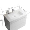 Alice - 30" Bathroom Vanity With Sink, Large Storage Wall Mounted Floating Bathroom Vanity For Modern Bathroom, One-Piece Sink Basin Without Drain And Faucet - White - Image 5