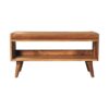 Bench With Leather Seatpad - Oak - Image 11