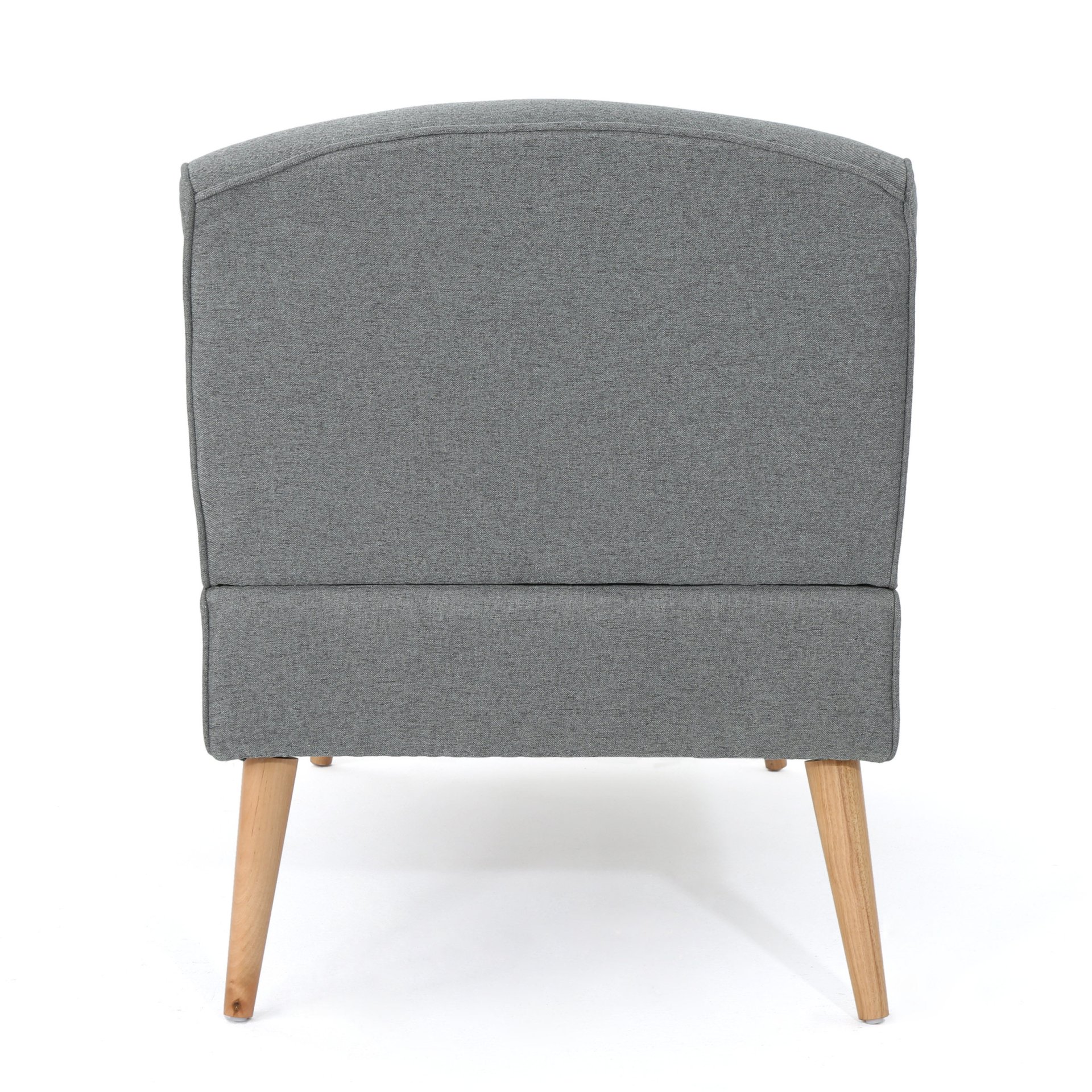 Fabric Chaise Lounge With Rubberwood Frame - Slate - Image 8