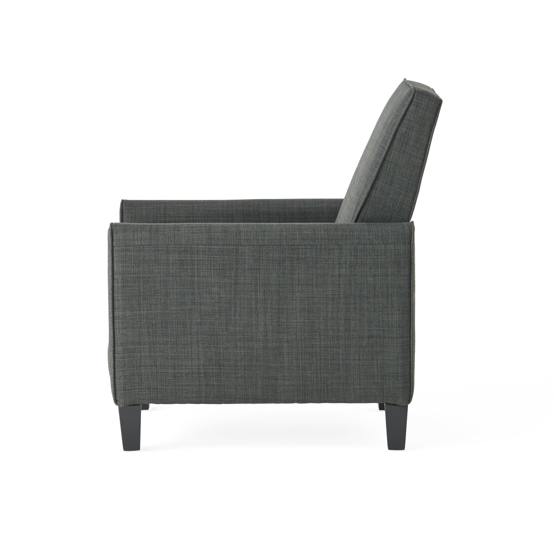Linen Push Back Chair For Elegant Home - Dark Gray - Image 12