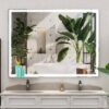 LED Bathroom Vanity Mirror Wall Mounted, Adjustable White / Warm / Natural Lights Anti-Fog Touch Switch With Memory Modern Smart Large Bathroom Mirrors - Silver - Image 6