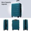 Hardshell Luggage Sets 3 Pieces Spinner Suitcase With Tsa Lock Lightweight 20" 24" 28" - Antique Blue Green - Image 2
