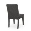Contemporary Fabric Dining Chair With Upholstered Seating And Tapered Legs - Charcoal - Image 6