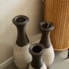 Desktop Vase, Classic And Neat Floor Vase, High Independent Flower Stand, Home Decoration Flower Stand (Set of 3) - Black White / Coffee - Image 13