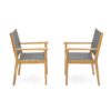 Cordoba - Dining Chair Set With Acacia Wood Frame And Textilen Upholstery (Set of 2) - Teak - Image 8