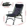 Camping Lounge Chair, Portable Folding Reclining Camping With Adjustable Backrest For Indoor And Outdoor Camping Beach Hiking Fishing - Green / Black - Image 3