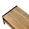 40.16" Rattan Coffee Table, Sliding Door For Storage, Metal Legs, Modern Table For Living Room - Natural - Image 11