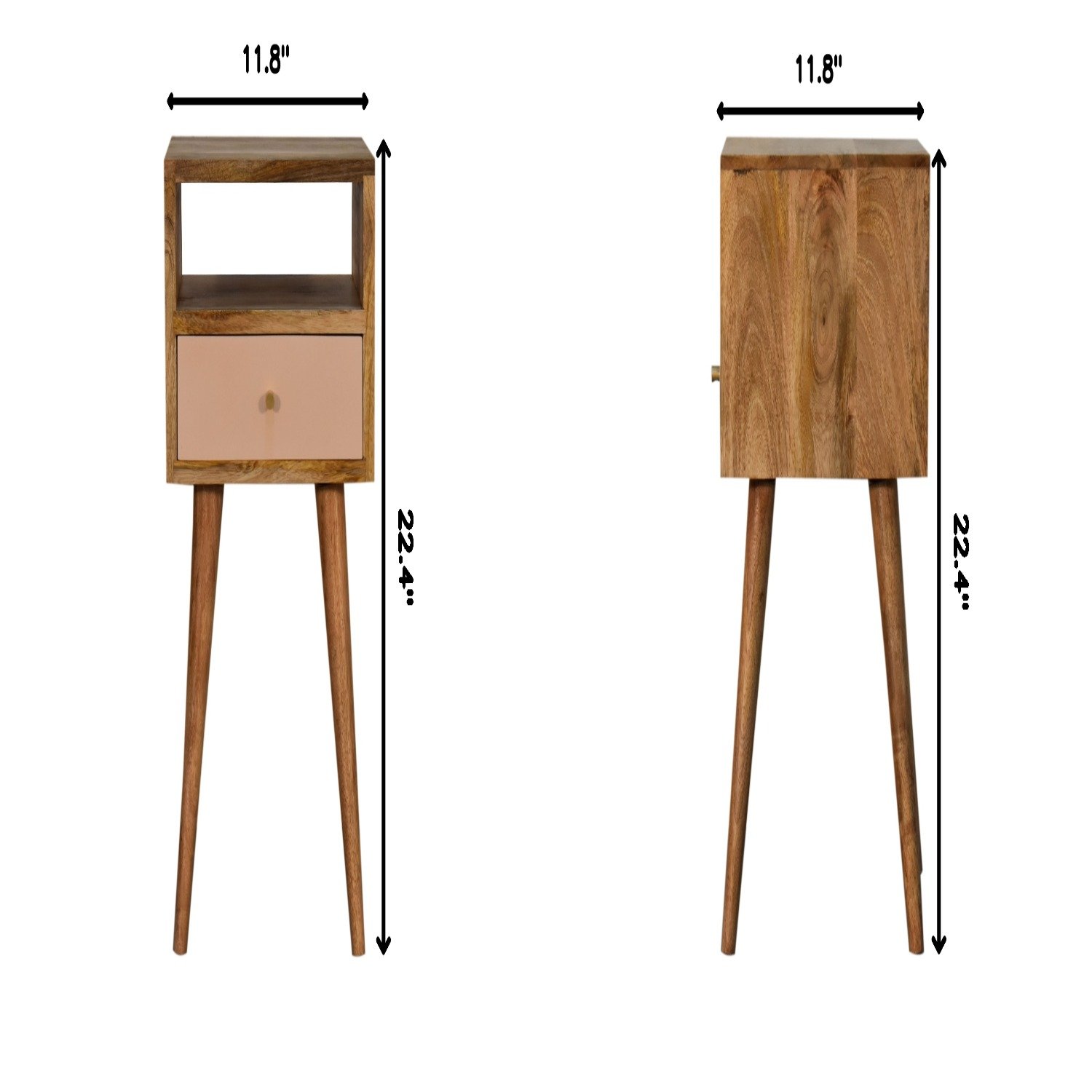 Mini Blush Hand Painted Bedside Table - Blush - Image 23