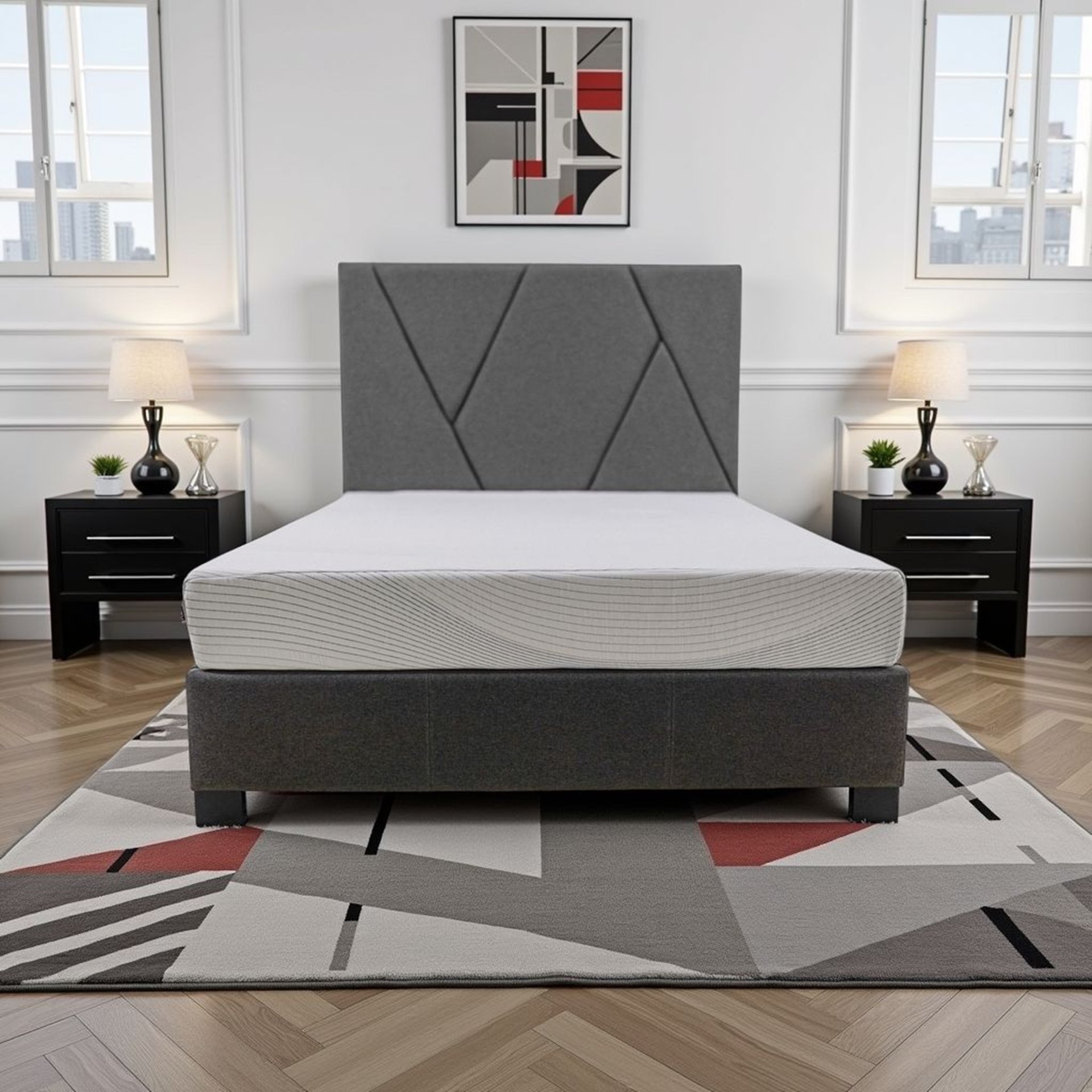 Regen - 8" Full Size Cooling Copper Infused Memory Foam Mattress - White - Image 9