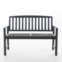 Farmhouse Style Loja Bench Outdoor Seating - Dark Gray
