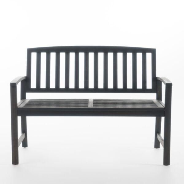 Farmhouse Style Loja Bench Outdoor Seating - Dark Gray