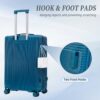 20" / 24" / 28" 3 Pieces / Set Spinner Wheel Luggage, Carry On Suitcase, Matching Color, TSA Combination Lock - Navy - Image 6