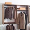Devi - Wall Mounted Wood Closet System With Modular Design And Ample Storage - Oak - Image 5