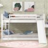 Full Over Full Bunk Bed With Convertible Slide And Ladder - White - Image 2