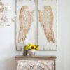 Feather Wing Wall Panels With Distressed, Rectangle Hanging Wall Art (Set of 2) - Multicolor - Image 4