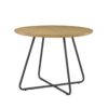 Modern Curved X Base Round Dining Table - English Ash - Image 3