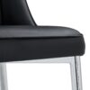 Modern Dining Chairs (Set of 4) With Backrest And Silver Metal Legs For Home And Office - Black - Image 10