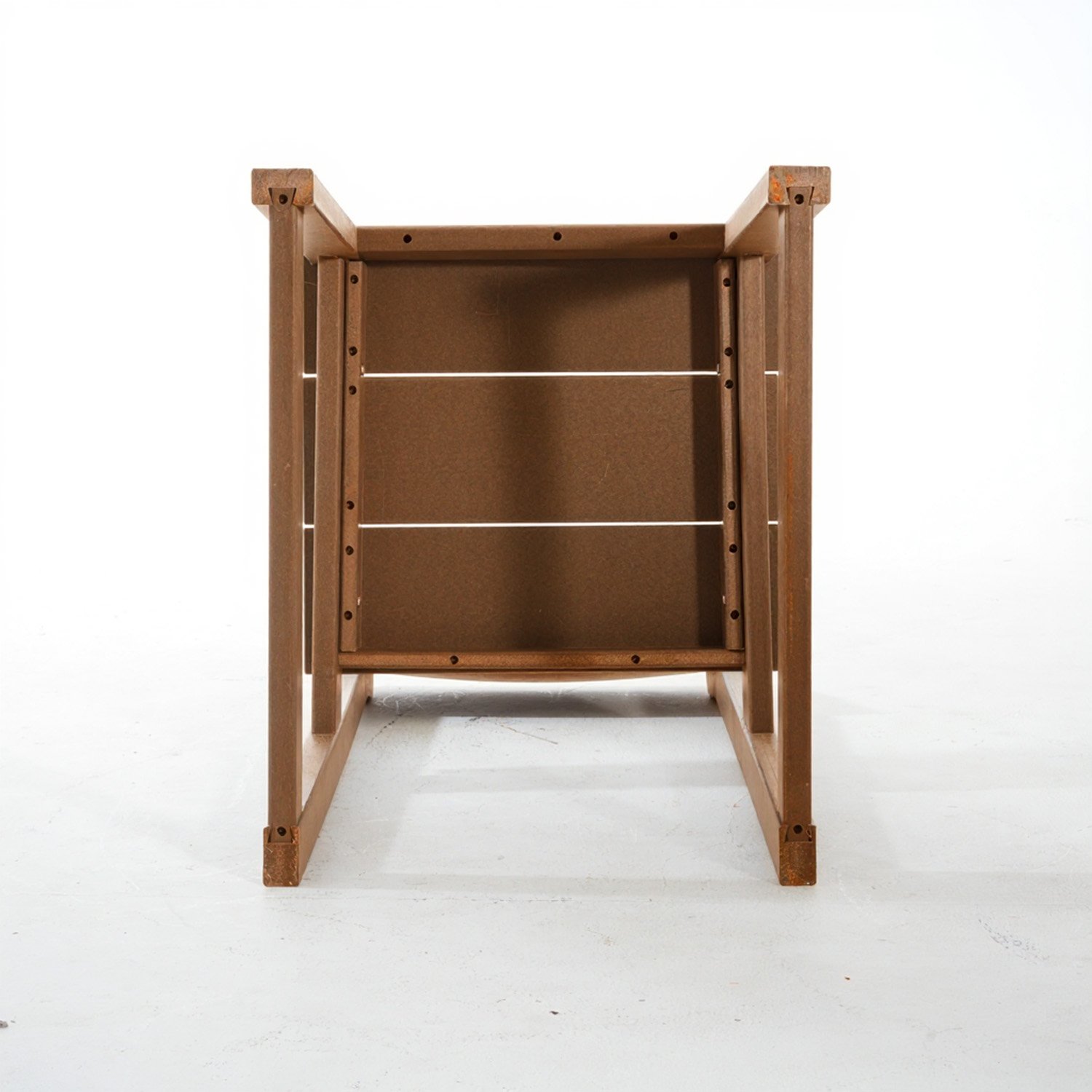 7 Piece Outdoor Dining Set For 6, Table With Umbrella Hole & 6 Armless Chairs For Backyard - Brown - Image 6