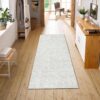 Macau - Non - Slip Runner Rug - White / Gray - Image 4