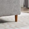Wide Modern Double Sided Upholstered Chaise Lounge And 4 Throw Pillows - Gray - Image 13