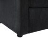 Twin Size Sofa Bed Sleeper Sofa Loveseat With Foldable Mattress, Side Table, Storage Pocket, USB Ports - Black - Image 22