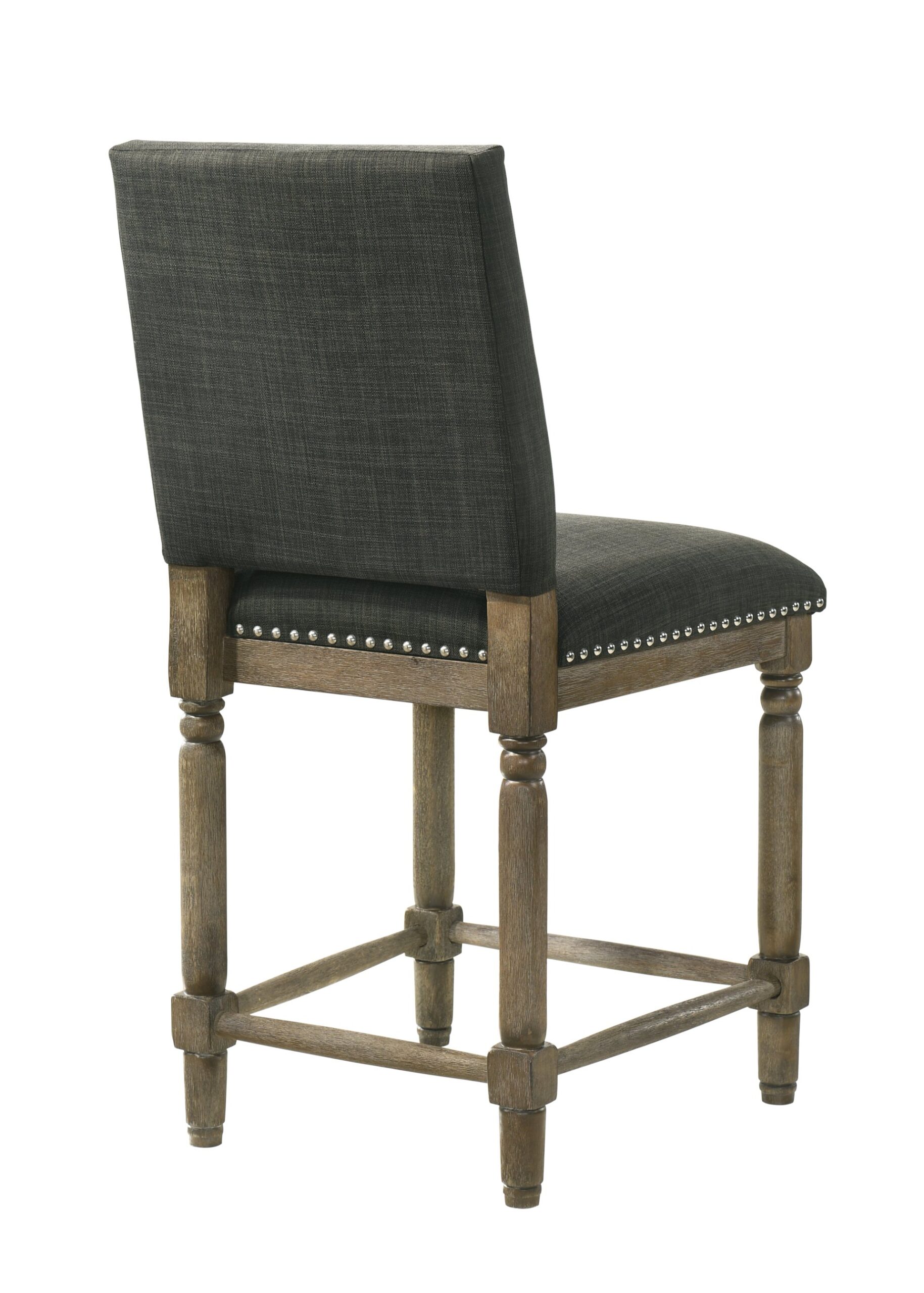 Everton - Fabric Counter Height Chair With Nailhead Trim - Gray - Image 3
