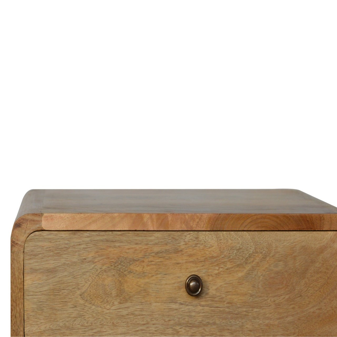 Curved Bedside Table - Oak - Image 4