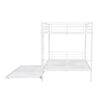 Full Over Full Metal Bunk Bed With Trundle - White - Image 7