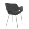 Margarite - Contemporary Dining Chair (Set of 2) - Chrome / Gray - Image 4