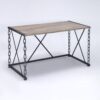 Jodie - Console Table - Rustic Oak / Antique Black - Image 4