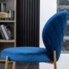 Amoa - Contemporary Velvet Upholstery Dining Chair - Blue - Image 8