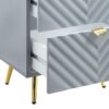 Gaines - High Gloss Nightstand - Gray - Image 4