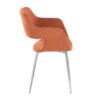 Margarite - Contemporary Dining / Chair (Set of 2) - Chrome / Orange - Image 3