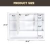 Aluminium Medicine Cabinet Mirror With 3 Colors LED Light And Defogging Function - White - Image 3