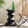 Side Table Modern Concrete Accent Piece - Black - Image 5