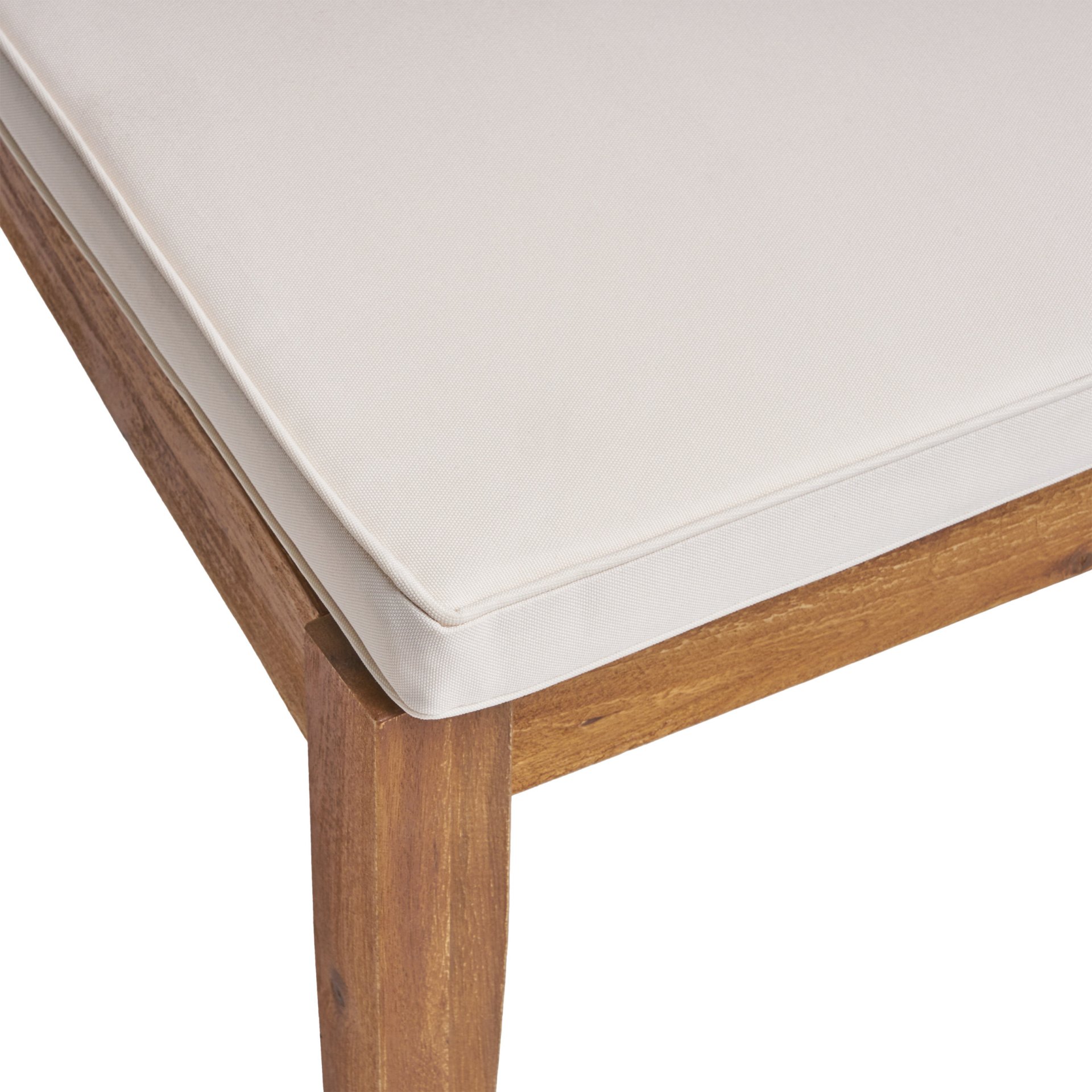 Outdoor 6 Seater Expandable Dining Set With Cushions - Sandblasted Natural / Beige - Image 15