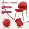 4 Piece Set Of Single Chairs With A Design Combining Modern And Traditional Elements, Durable And Comfortable - Crimson - Image 6