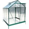 6.3'x6.2'x7' Polycarbonate Greenhouse, Heavy Duty Outdoor Aluminum Walk-In Green House Kit With Rain Gutter, Vent And Door For Backyard Garden - Green - Image 10