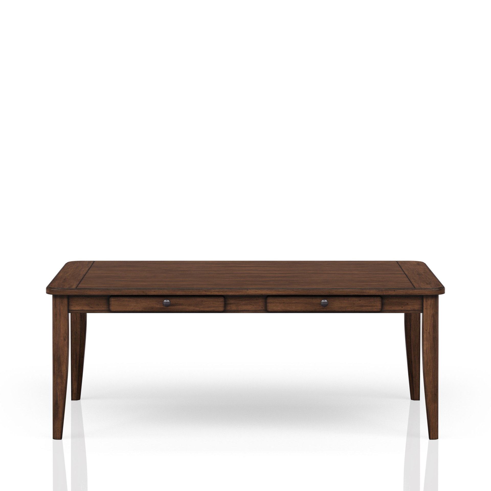 Casual Dining Table With Four Storage Drawers - Brown - Image 4