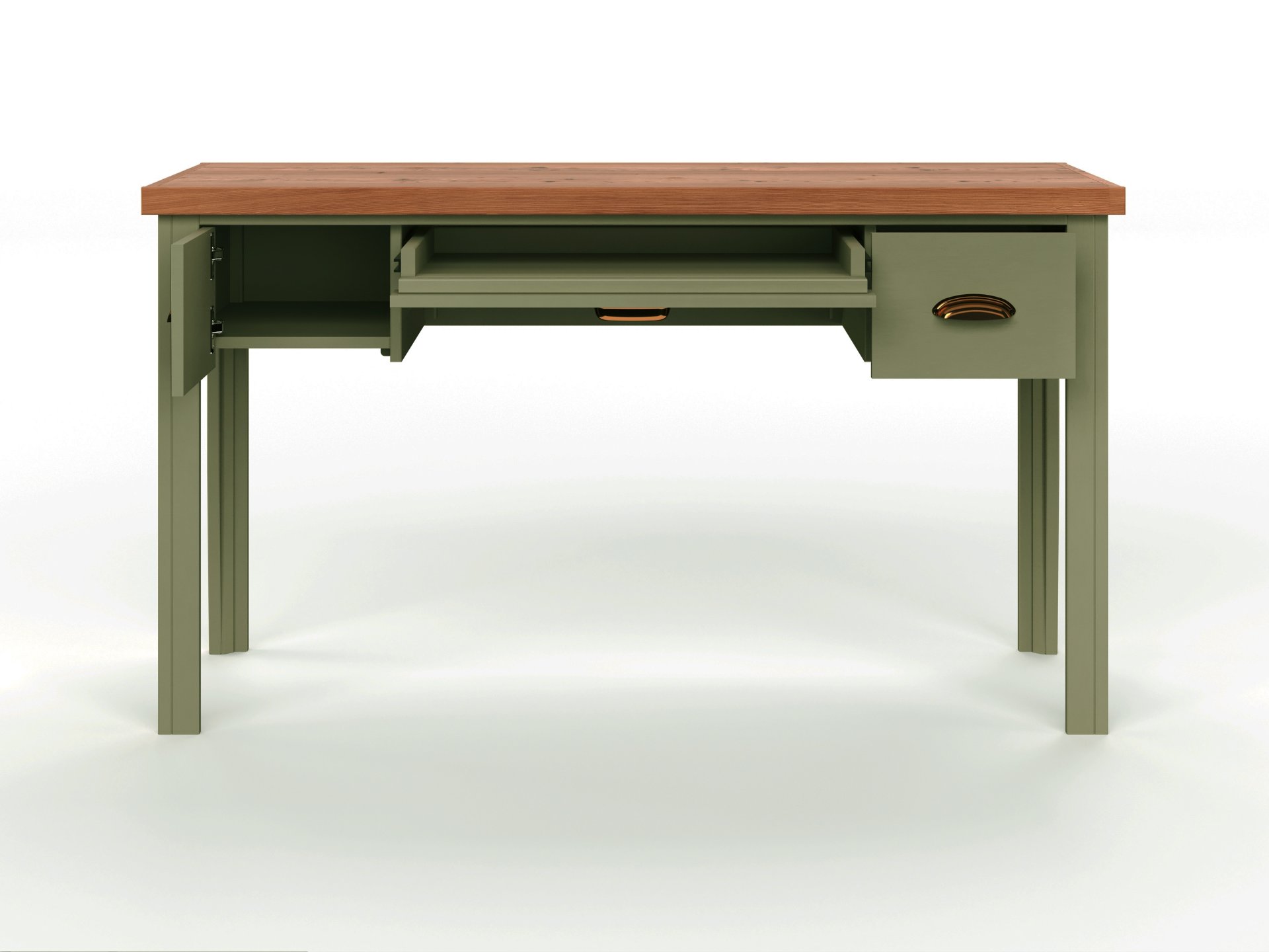 Vineyard - Writing Desk - Sage Green And Fruitwood - Image 5
