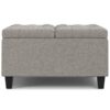 Harrison - Multifunctional Small Square Coffee Table Storage Ottoman - Gray - Image 2