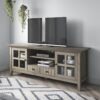 Acadian - TV Media Stand - Distressed Gray - Image 7