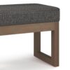 Milltown - Footstool Small Ottoman Bench - Ebony - Image 3